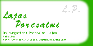 lajos porcsalmi business card